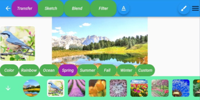 Color transfer interface